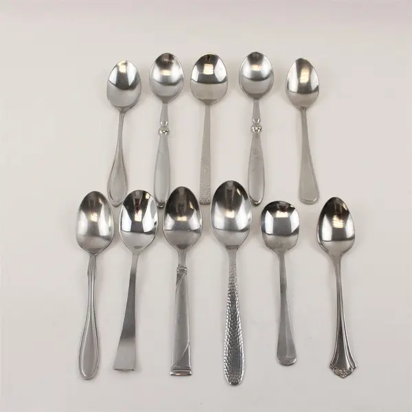 Mixed Lot of 27 Stainless Steel Spoons Event Flatware