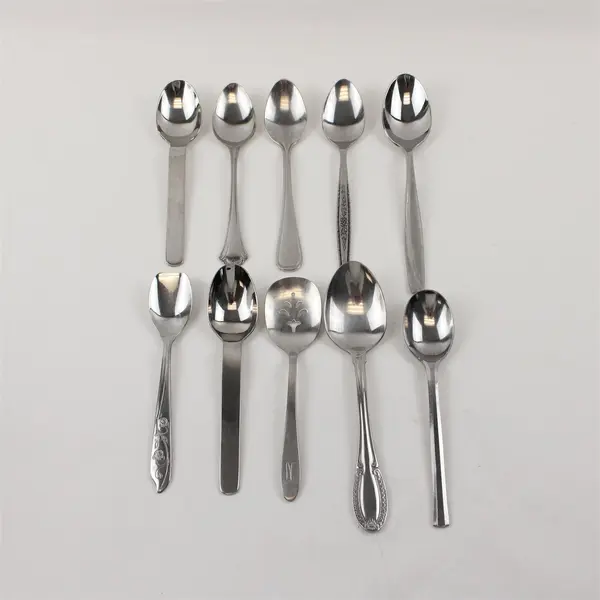Mixed Lot of 27 Stainless Steel Spoons Event Flatware