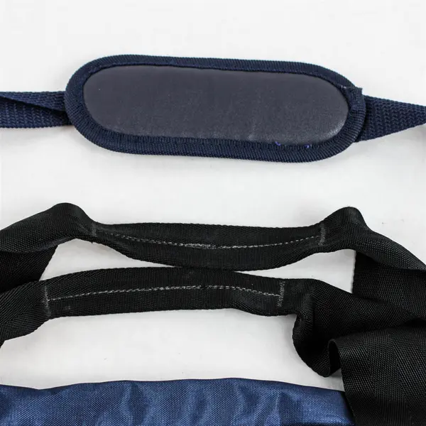 REI Large Nylon Duffle Bag 26x12x11 Black & Blue