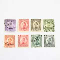 Lot Of 8 Kingdom Of Serbs Croats Slovenes Alexander I Stamps Used
