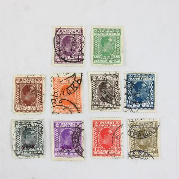 Lot Of 10 Yugoslavia King Alexander I Stamps Used Serbs Croats Slovenes