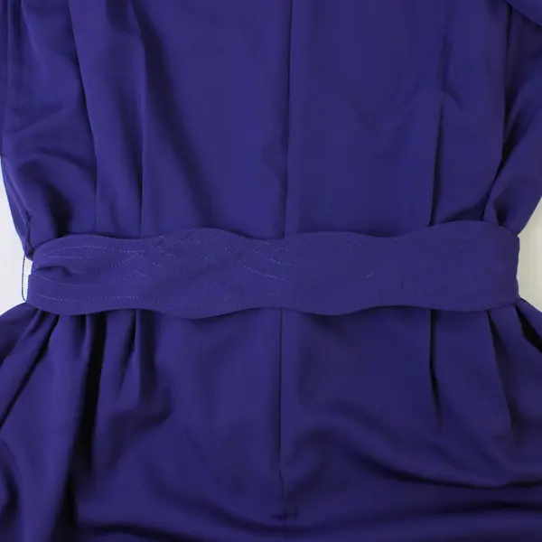 Eliza J Women's 14 Purple Short Cap Sleeve Tie Waist A-Line Knee Length Dress 