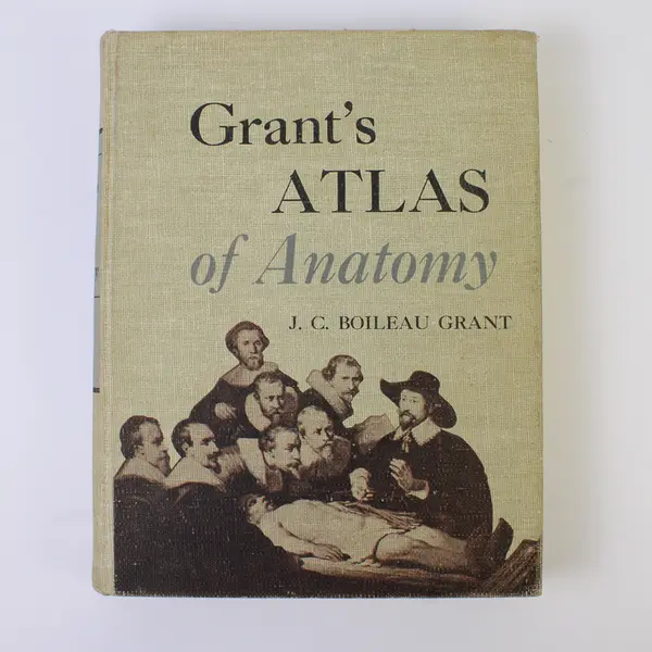 Vintage 1962 Grant's Atlas of Anatomy by J C Boileau Grant 5th edition HC Good