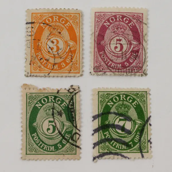 Lot Of 10 Norway Mixed Stamps Used Posthorn