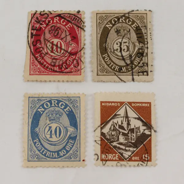 Lot Of 10 Norway Mixed Stamps Used Posthorn
