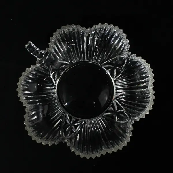 Vintage Federal Clear Clover Shaped Candy/Nut Dish