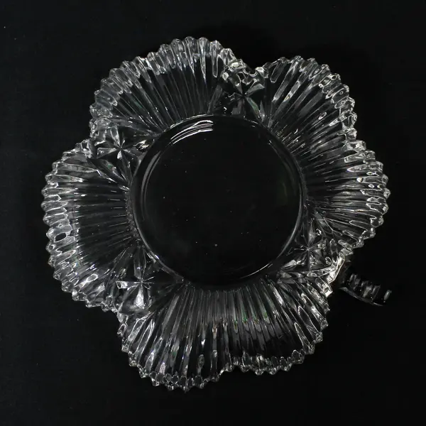 Vintage Federal Clear Clover Shaped Candy/Nut Dish