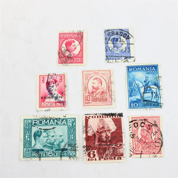 Lot Of 8 Romania Royalty Stamps Used 1920s 1930s
