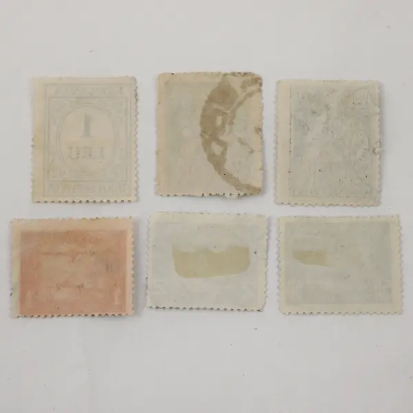 Lot Of 6 Romania Tax Stamps Air Mail Stamps 1920s 1930s