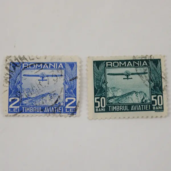 Lot Of 6 Romania Tax Stamps Air Mail Stamps 1920s 1930s