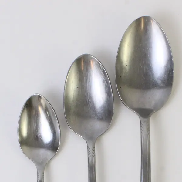 Lot of 3 Vintage Silco Stainless Steel Floral Pattern Spoons