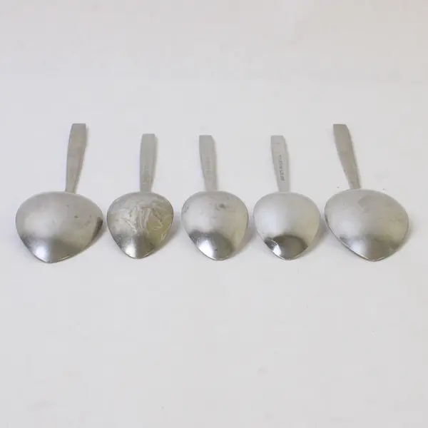 Mixed Lot of 5 Vintage West Bend Stainless Steel Spoons Floral Pattern