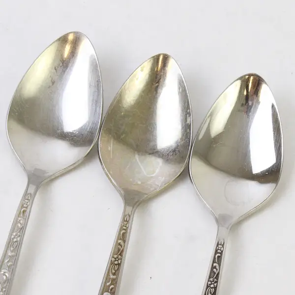 Mixed Lot of 5 Vintage West Bend Stainless Steel Spoons Floral Pattern