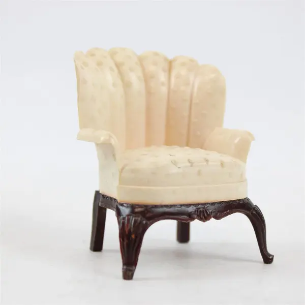 Lot of 3 Vintage Dollhouse Furniture Fireplace Chair Radio Miniatures