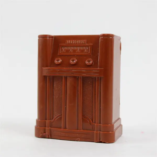 Lot of 3 Vintage Dollhouse Furniture Fireplace Chair Radio Miniatures