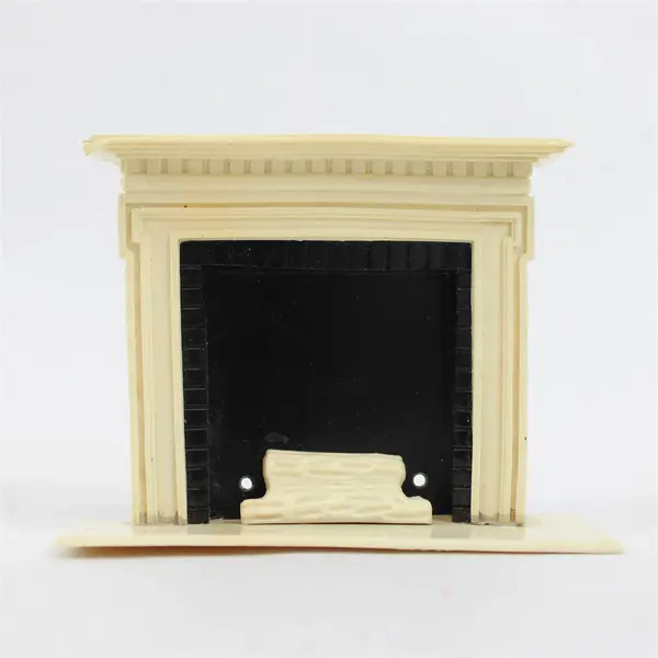 Lot of 3 Vintage Dollhouse Furniture Fireplace Chair Radio Miniatures