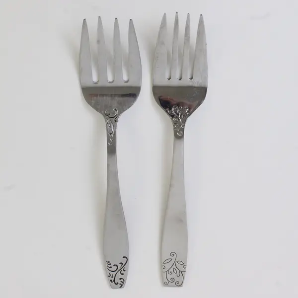 Set of 2 Oneida Florence Stainless Steel Cold Meat Serving Forks