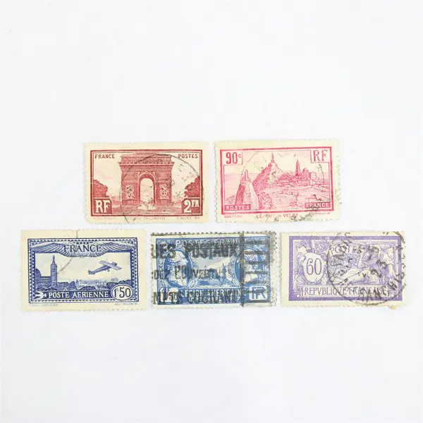 Lot Of 5 France Mixed Stamps Used 1920s 1930s