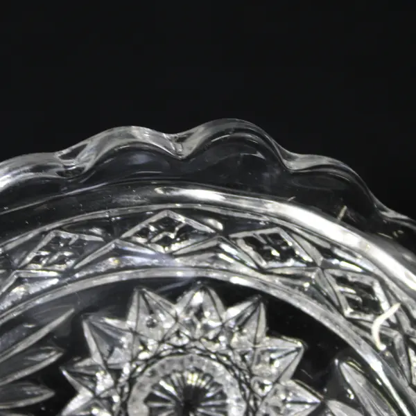 Vintage Ohio Glass Hobstar Triangle Shaped Bowl  