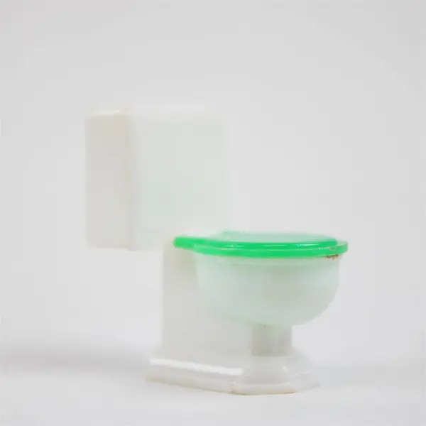 Lot of 7 Vintage Miniature Dollhouse Furniture Bed Toilet Baby Bath