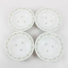 Lot Of 4 Johann Haviland Forever Spring Pattern Rim Soup Bowls 8.5" Diameter