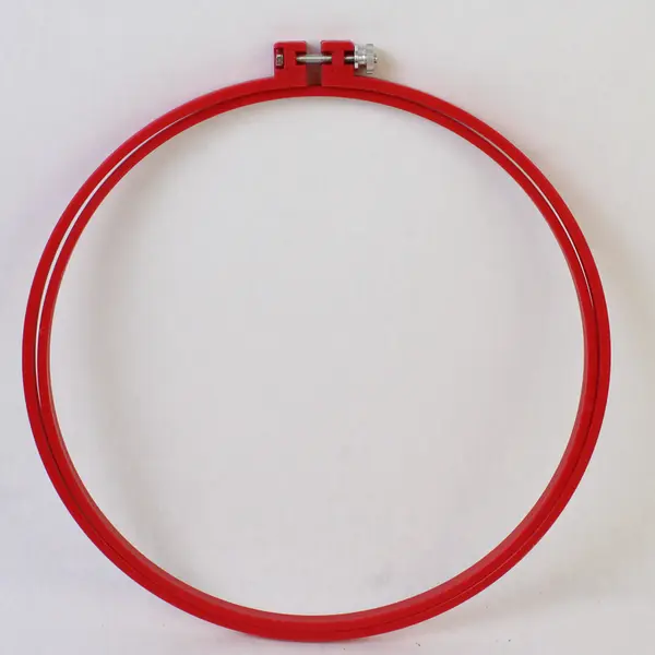 Lot of 2 Boye Plastic Hoops for Needlepoint/Embroidery, Red 