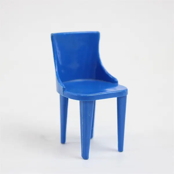 Lot of 6 Vintage Dollhouse Furniture - 4 Chairs, Desk & Sewing Machine