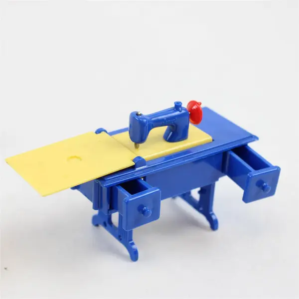 Lot of 6 Vintage Dollhouse Furniture - 4 Chairs, Desk & Sewing Machine