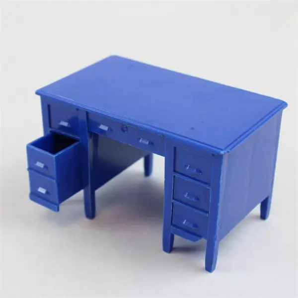 Lot of 6 Vintage Dollhouse Furniture - 4 Chairs, Desk & Sewing Machine