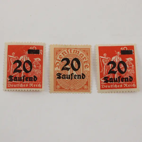 Lot Of 7 Germany Deutsches Reich Mixed Hyperinflation Stamps Mint Hinged 1920s