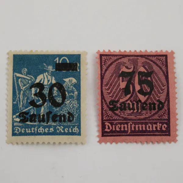 Lot Of 7 Germany Deutsches Reich Mixed Hyperinflation Stamps Mint Hinged 1920s