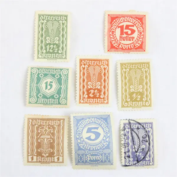Lot Of 8 Austria Mixed Stamps 1920s