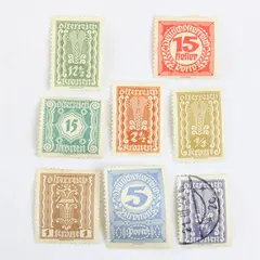 Lot Of 8 Austria Mixed Stamps 1920s