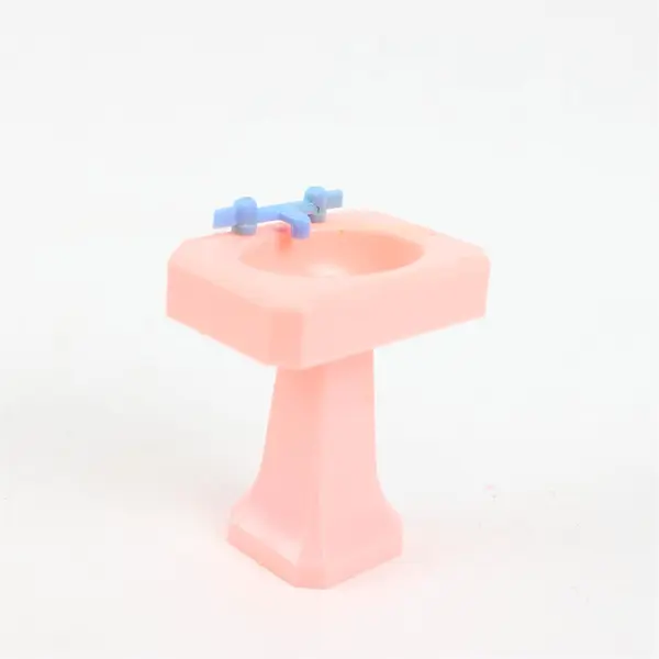 Lot of 4 Vintage Dollhouse Furniture Bath Tub Sink Chest Nightstand