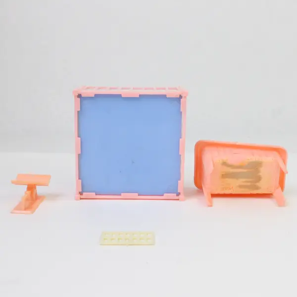 Lot of 11 Vintage Dollhouse Furniture Miniatures Playpen Bassinet Scale