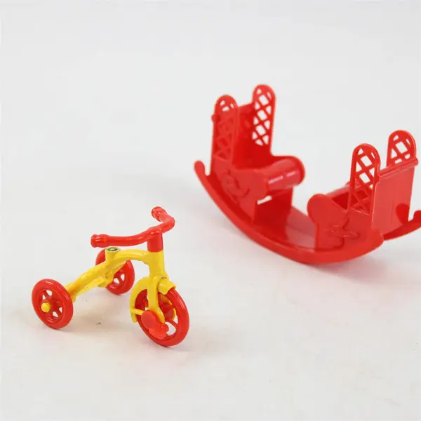 Lot of 2 Vintage Dollhouse Furniture Trike & Rocking Teeter-Totter