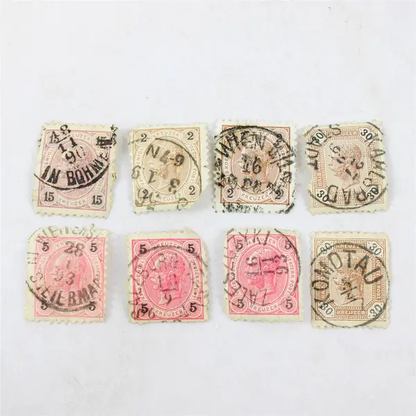 Lot Of 8 Austria Emperor Franz Joseph I 2/5/15/30 Kr Stamps Used