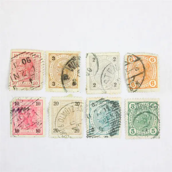 Lot Of 8 Austria Emperor Franz Joseph I 2/3/5/6/10 Heller Stamps Used