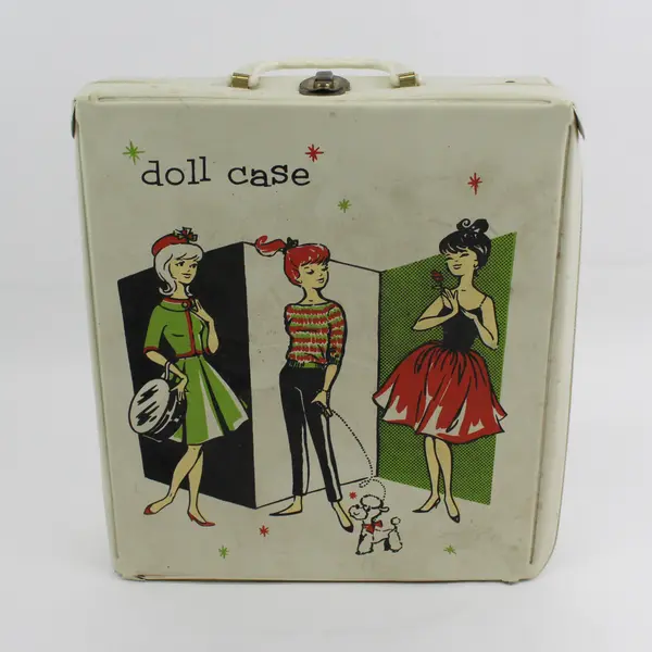 Atco 1960's Barbie Doll Carrying/Storage Case w/Clothes/Shoes Included