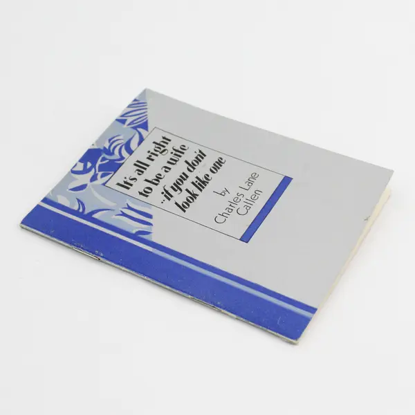 1927 It's Alright to Be A Wife Charles Lane Callen Booklet Crowell Publishing