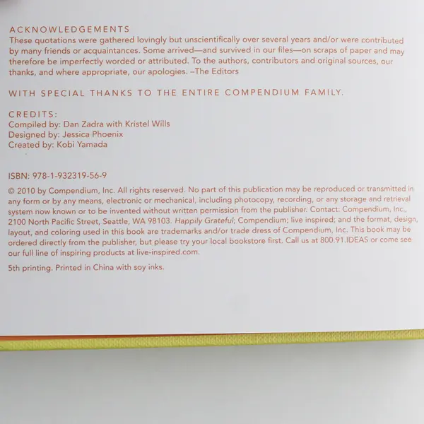 Happily Grateful by Dan Zadra 2010, Hardcover