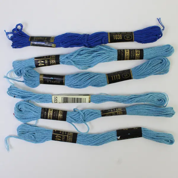 Lot of 12 J.&P. Coats 6-Strand Floss, Asst'd Colors