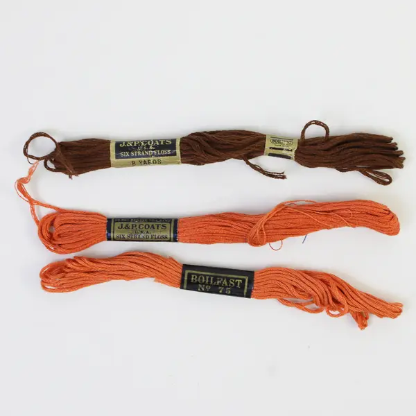 Lot of 12 J.&P. Coats 6-Strand Floss, Asst'd Colors