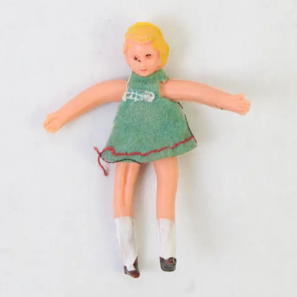 Vintage Rubber Dollhouse Family Figures Mom Dad Baby 3in Miniature