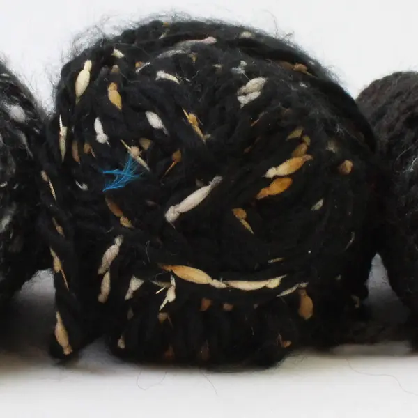 Lot of 3 Skeins of Assorted Black Yarn , 1 New Hayfield Fun Fashion one 