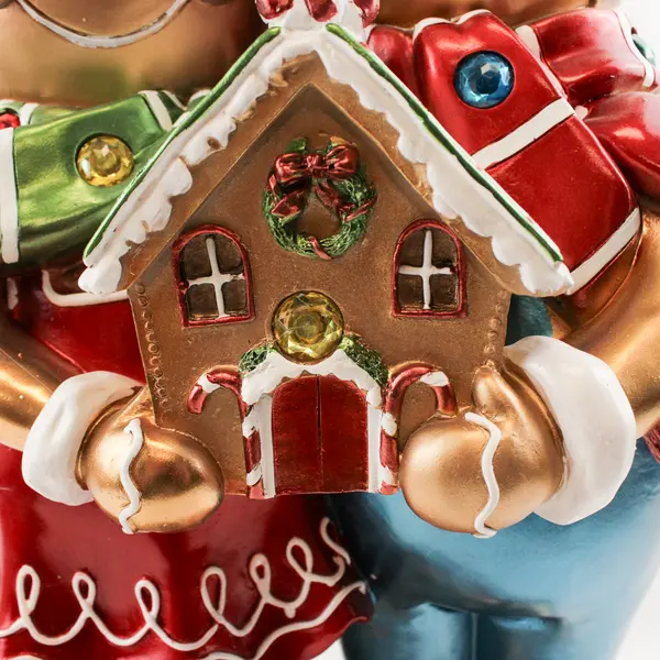 Kringle Express 22" Resin Indoor/Outdoor Gingerbread Duo Battery Operated