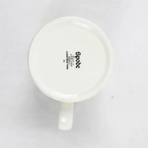 Lot Of 3 Spode Christmas Tree Pattern Matching Green/White Ceramic Mug 3.5" Tall