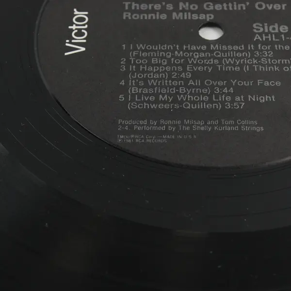 Ronnie Milsap There's No Gettin' Over Me  12" Vinyl Record