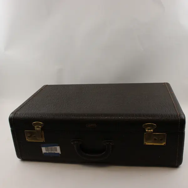 Vintage Hartmann Black Textured Hard Shell Suitcase 22.5in Collectible