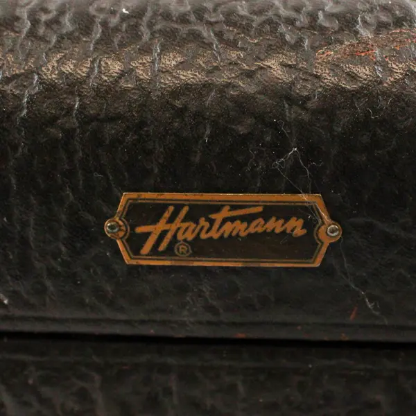 Vintage Hartmann Black Textured Hard Shell Suitcase 22.5in Collectible